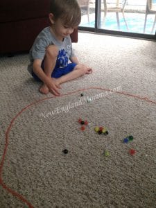 playing marbles